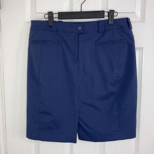 Nike Womens Dry Fit Golf Skirt Size 8 Navy With Stitching Detail Euc‎